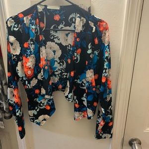 Floral shrug or cropped bolero jacket